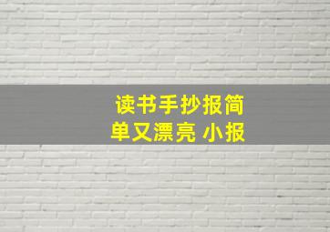 读书手抄报简单又漂亮 小报